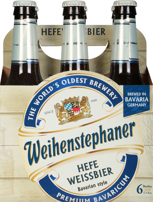 slide 2 of 4, Weihenstephan Bavarian Style Hefe Weissbier Beer 6 - 330 ml Bottles, 6 ct; 11 oz