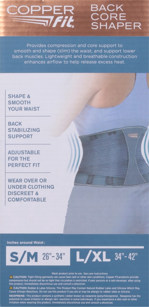 slide 2 of 2, Copper Fit Core Shaper - S/M Charcoal, SM/MED