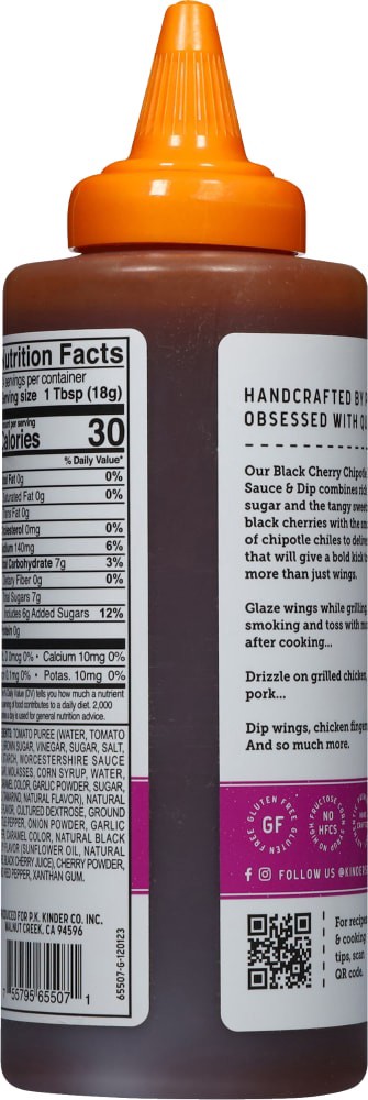 slide 3 of 4, Kinder's Black Cherry Chipotle BBQ Wing Sauce & Dip 15.5 oz, 15.5 oz