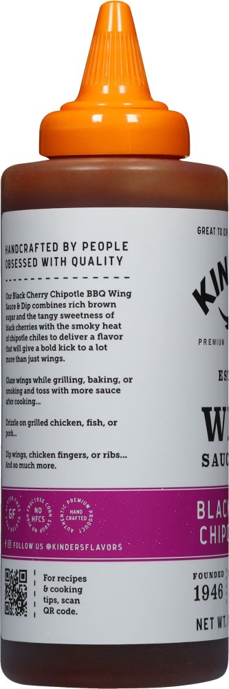 slide 4 of 4, Kinder's Black Cherry Chipotle BBQ Wing Sauce & Dip 15.5 oz, 15.5 oz