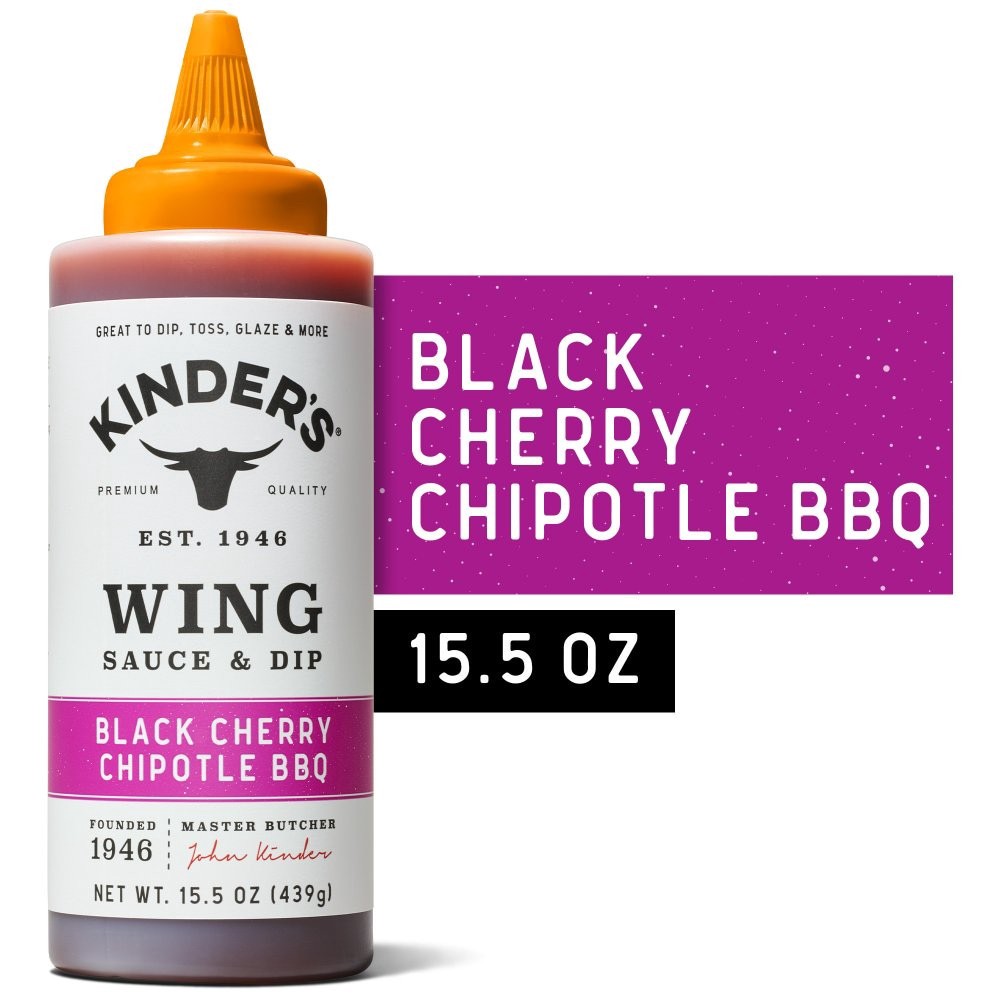 slide 3 of 4, Kinder's Black Cherry Chipotle BBQ Wing Sauce & Dip 15.5 oz, 15.5 oz
