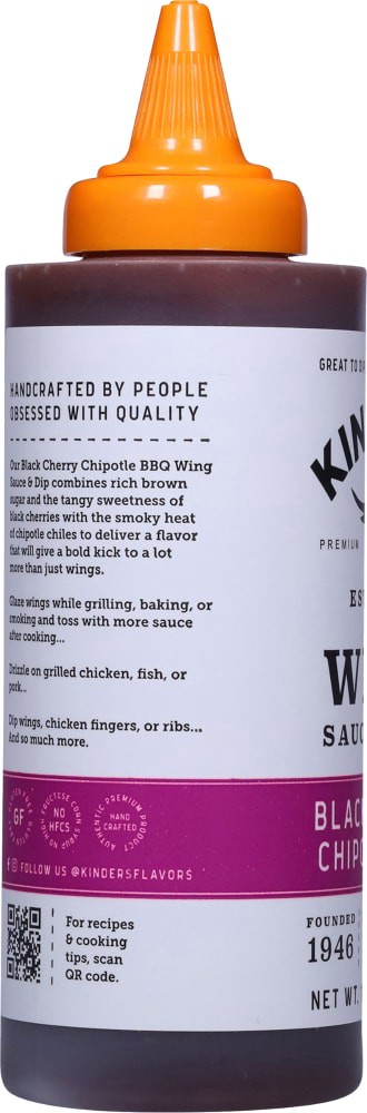 slide 2 of 4, Kinder's Black Cherry Chipotle BBQ Wing Sauce & Dip 15.5 oz, 15.5 oz