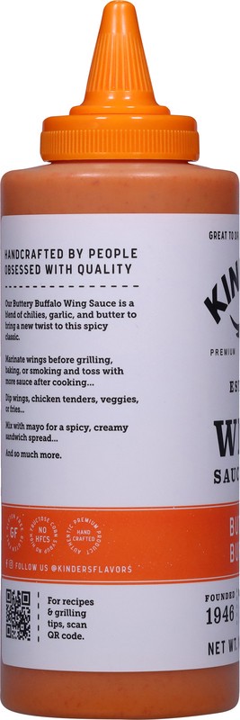 slide 2 of 5, Kinder's Buttery Buffalo Wing Sauce & Dip 14.2 oz, 14.2 oz