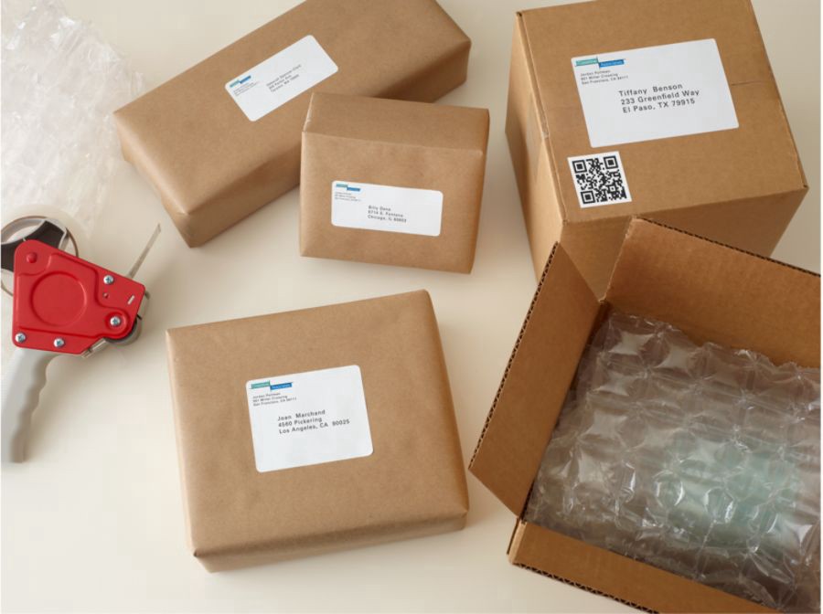 slide 4 of 8, Avery 08165, Shipping Labels with Ultrahold Ad & TrueBlock, Inkjet, 8 1/2 x 11, White, 25 ct