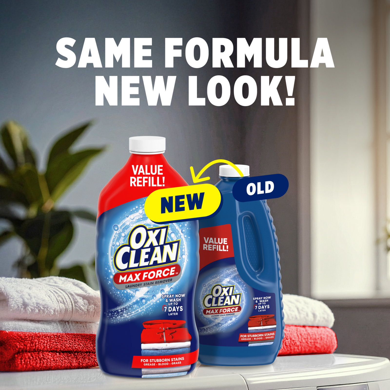 slide 3 of 5, OxiClean MaxForce Laundry Stain Remover Refill, 48 fl oz
