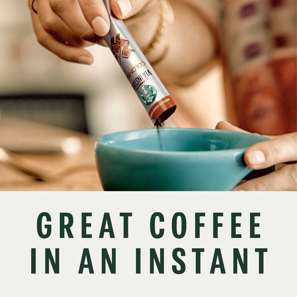 slide 2 of 6, Starbucks Via Instant Colombia Medium Roast Instant Coffee Packets, 8 ct, 8 ct