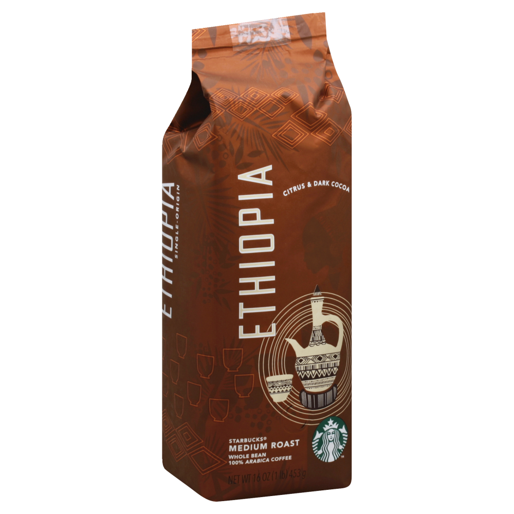 slide 1 of 1, Starbucks Ethiopia Citrus & Dark Cocoa Medium Roast Coffee, 16 oz