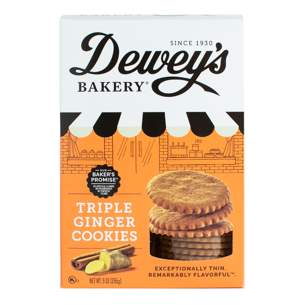slide 2 of 6, Dewey's Triple Ginger Thins Cookies, 9 oz
