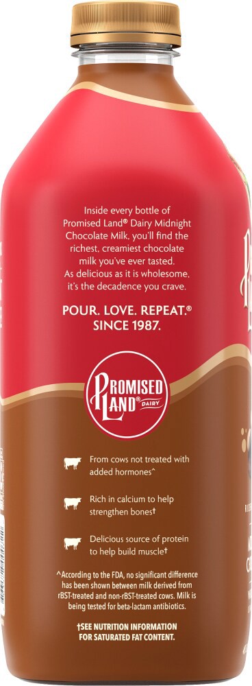 slide 4 of 4, Promised Land Dairy Midnight Chocolate Whole Milk - 48 fl oz, 48 fl oz