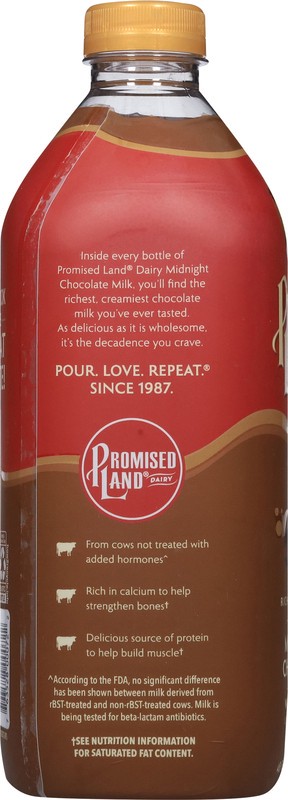 slide 4 of 5, Promised Land Dairy Midnight Chocolate Whole Milk - 48 fl oz, 48 fl oz