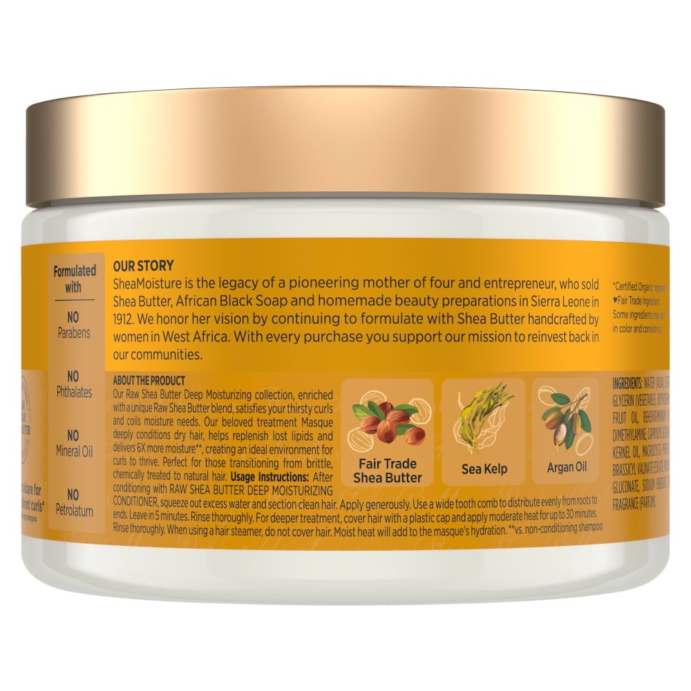 slide 2 of 6, SheaMoisture Moisture Retention Shampoo Raw Shea Butter, 12 oz