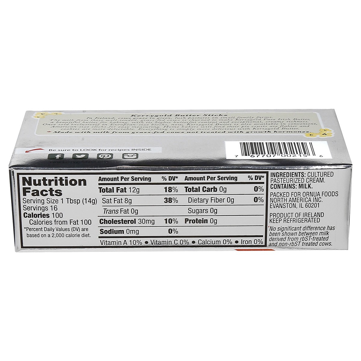 slide 7 of 7, Kerrygold Pure Irish Unsalted Butter Sticks 2 ea, 2 ct