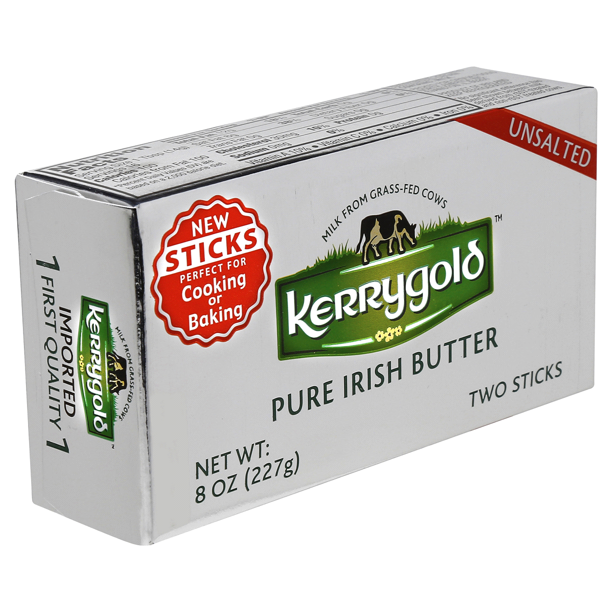 slide 4 of 7, Kerrygold Pure Irish Unsalted Butter Sticks 2 ea, 2 ct