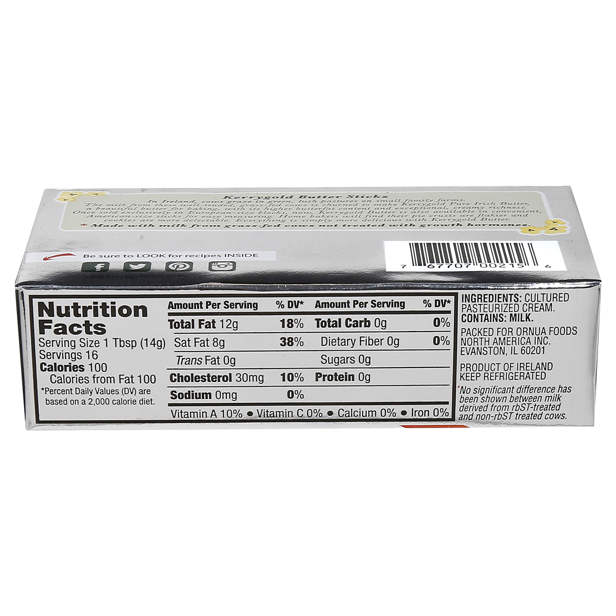 slide 7 of 7, Kerrygold Pure Irish Unsalted Butter Sticks 2 ea, 2 ct