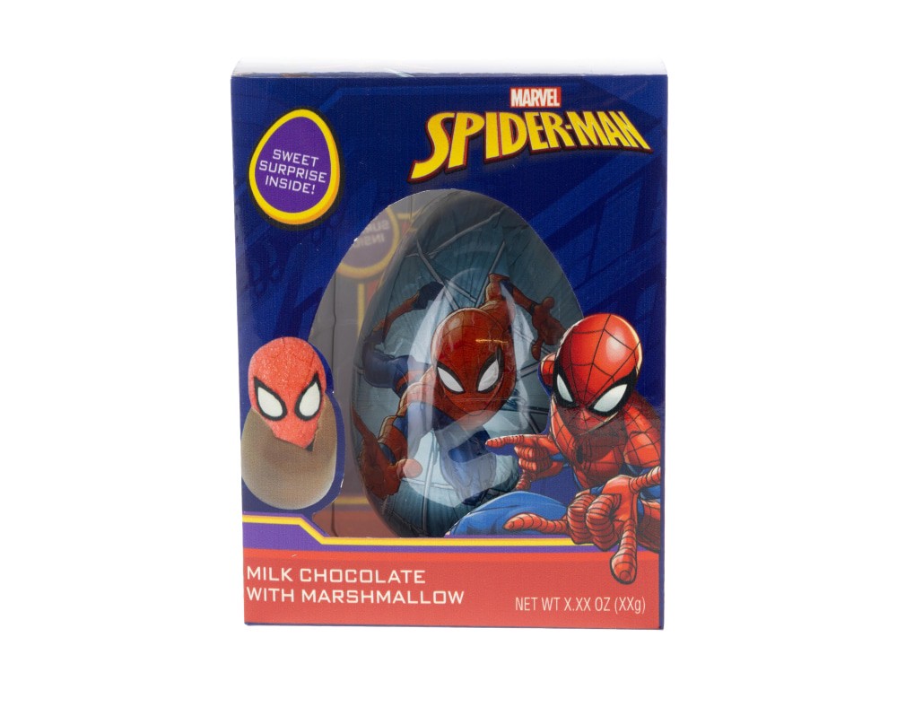 slide 1 of 1, Galerie Spiderman Milk Chocolate With Marshmallow Egg, 2.12 oz