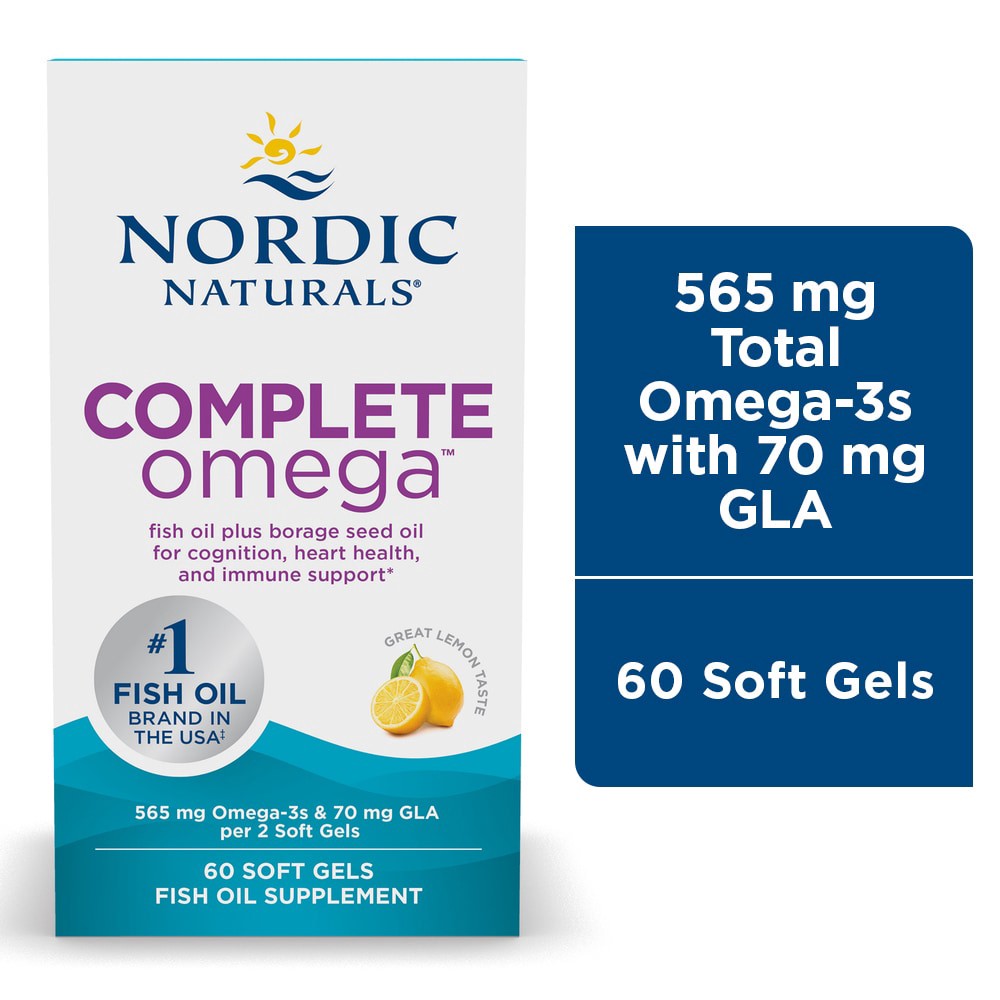 slide 2 of 5, Nordic Naturals Complete Omega Lemon  Soft Gels, 60 ct