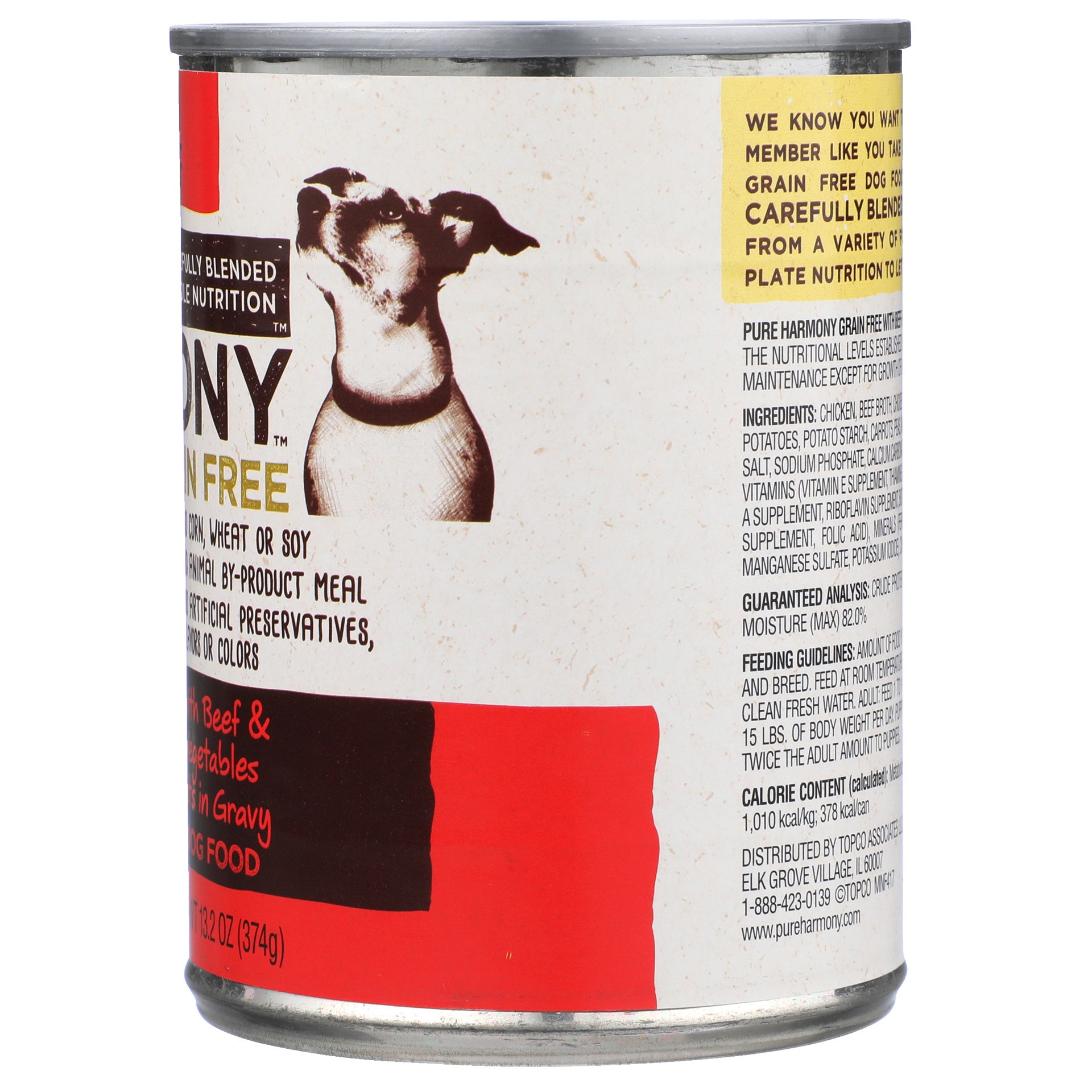 slide 4 of 6, Pure Harmony Super Premium Grain Free Dog Food with Beef & Vegetables Cuts in Gravy 13.2 oz, 13.2 oz