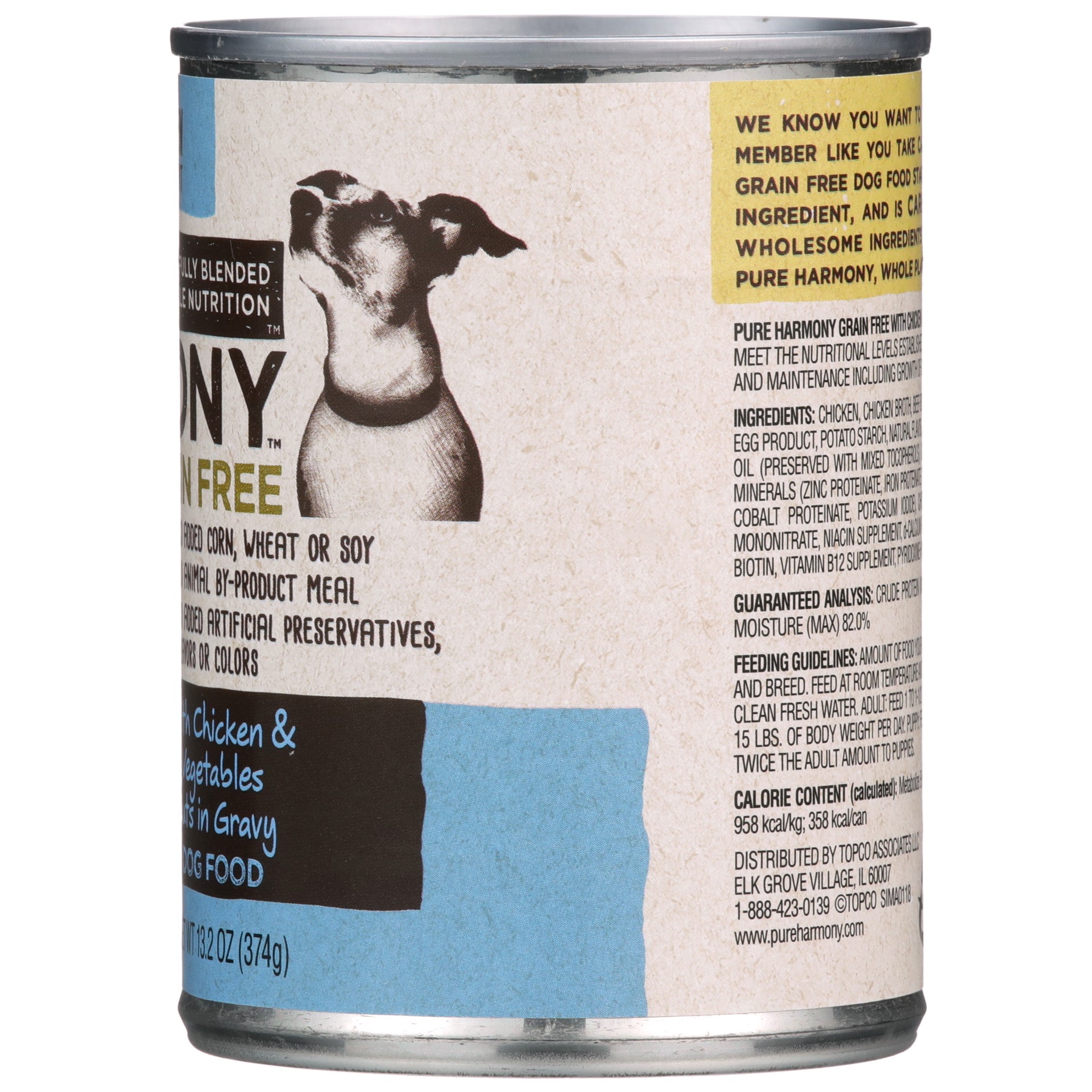 slide 5 of 6, Pure Harmony Super Premium Grain Free Dog Food with Chicken & Vegetables Cuts in Gravy 13.2 oz, 13.2 oz