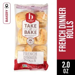 La Brea Bakery Take & Bake French Dinner Rolls 6 - 2 oz Packs