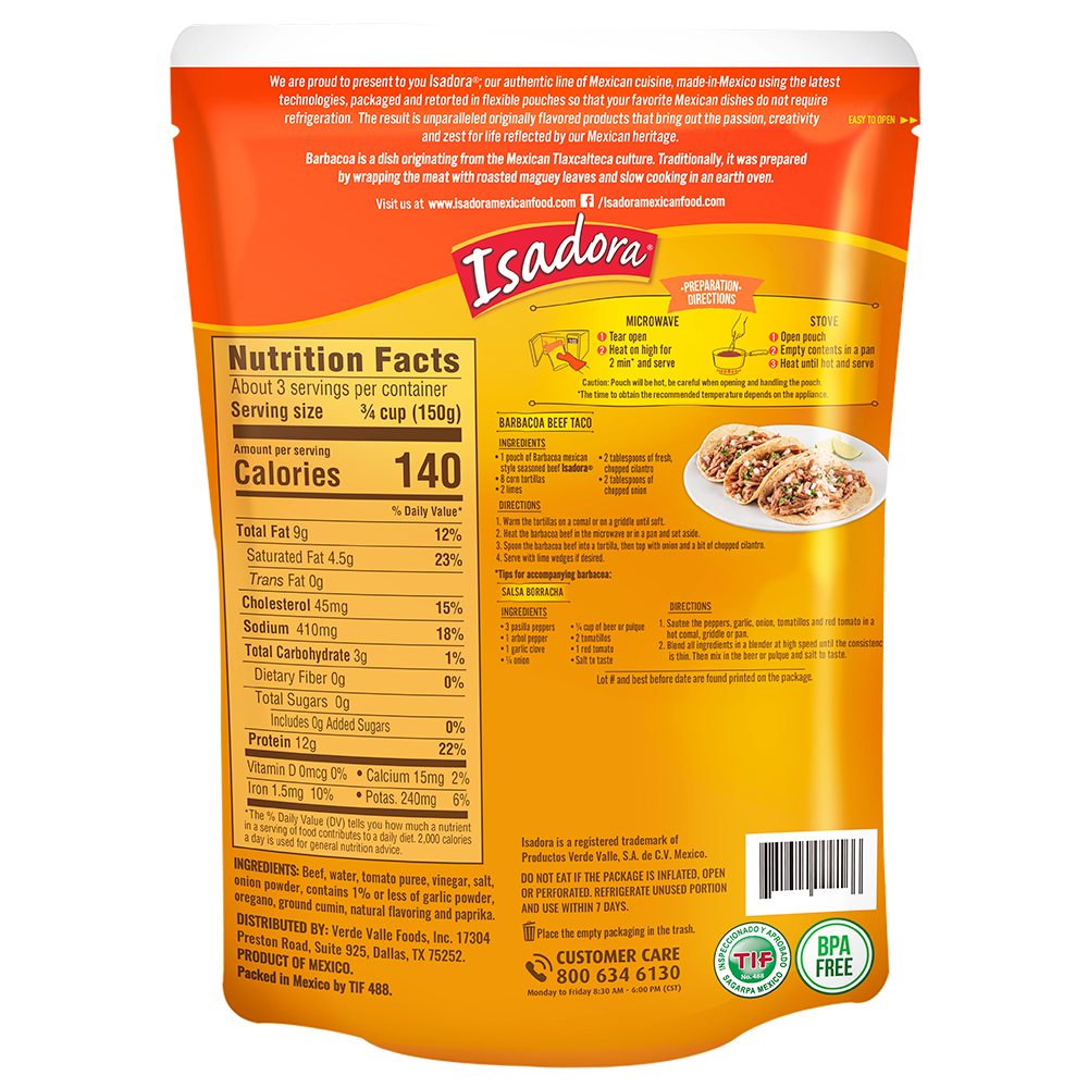 slide 2 of 2, Isadora Mexican Style Barbaoca, 15 oz