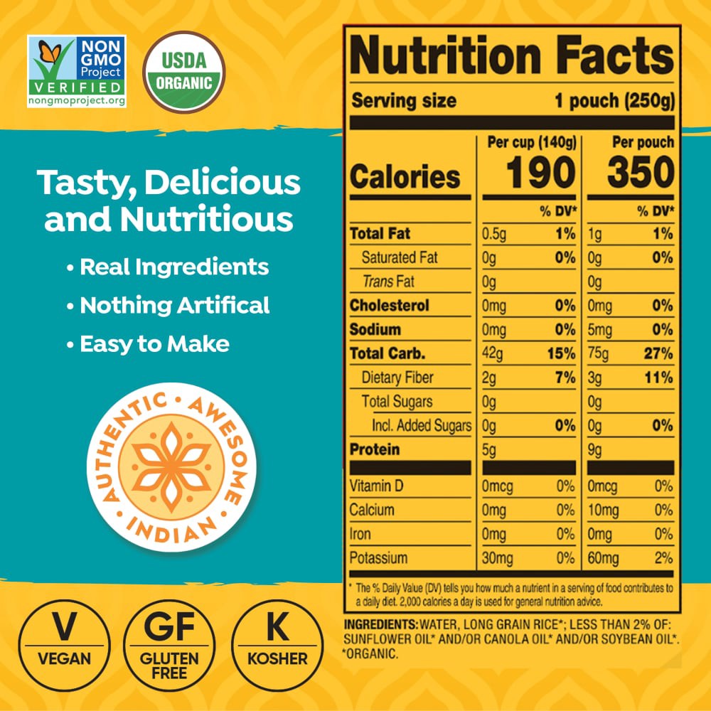 slide 3 of 5, Tasty Bite Organic Sticky Rice - 8.8 oz, 8.8 oz