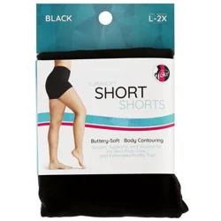 On The Go Super Soft Short Shorts Black L-2X 1 Count