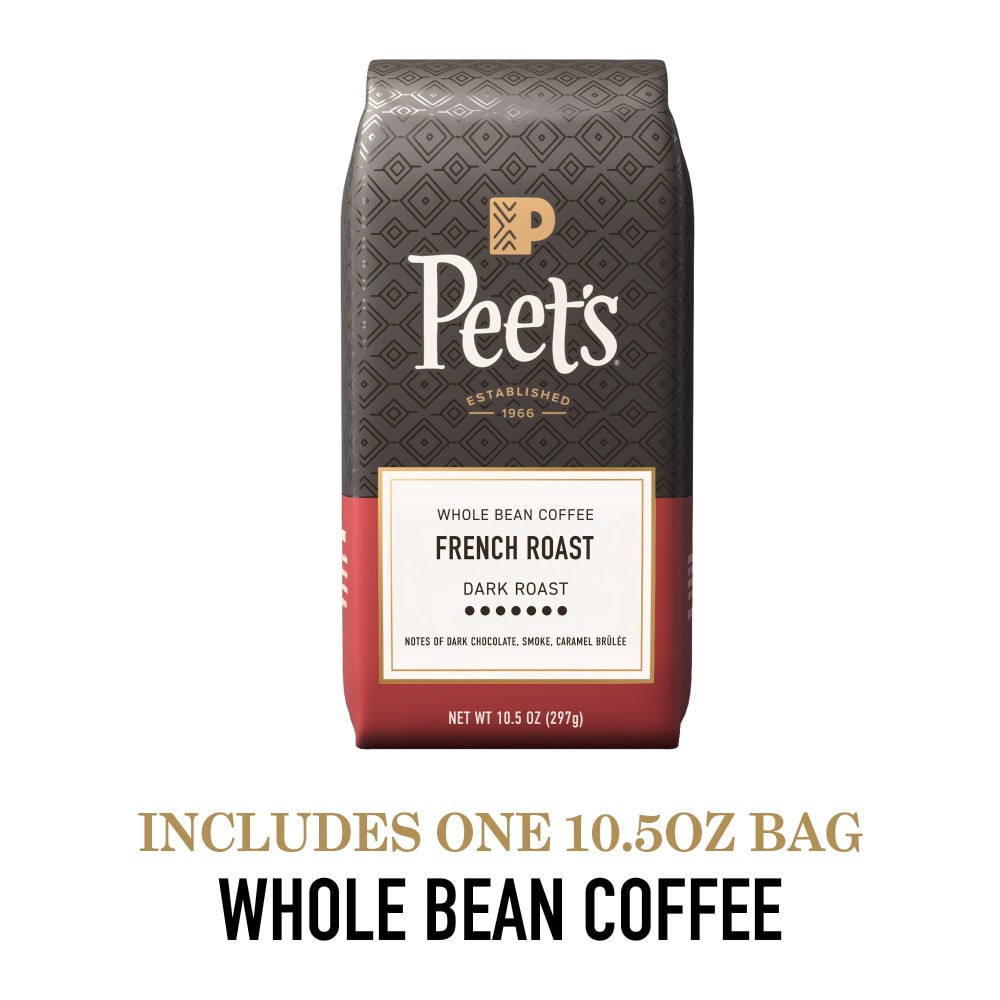 slide 4 of 6, Peet's Coffee Dark Roast French Roast Whole Bean Coffee - 10.5 oz, 10.5 oz