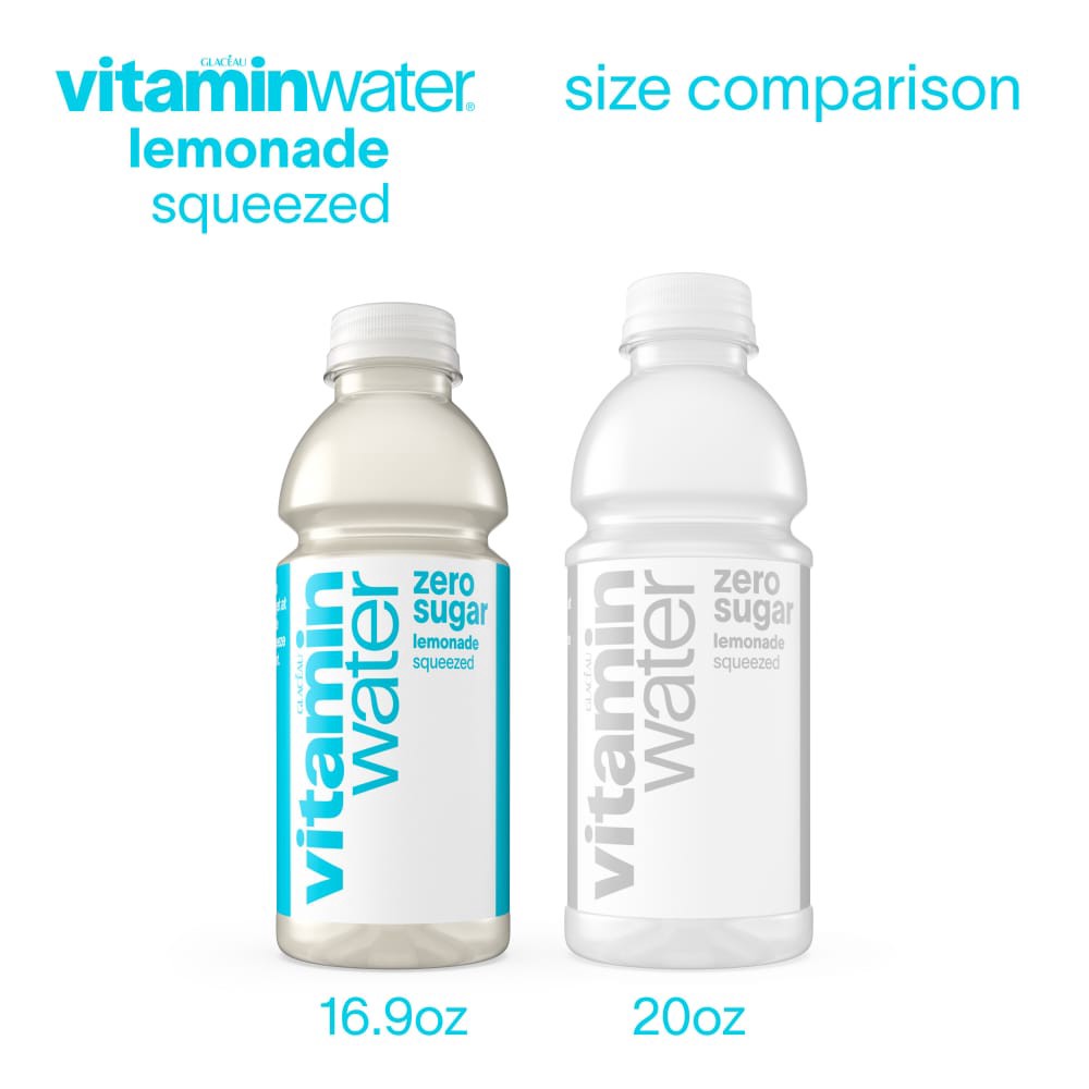 slide 3 of 6, vitaminwater Zero Sugar Squeezed Lemonade Flavored Nutrient Enhanced Water Beverage - 6 ct, 6 ct; 16.9 oz