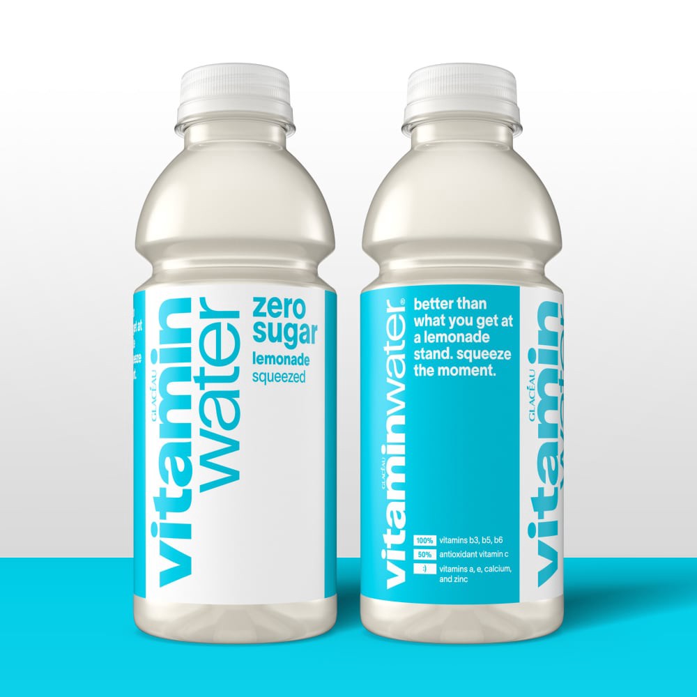 slide 4 of 6, vitaminwater Zero Sugar Squeezed Lemonade Flavored Nutrient Enhanced Water Beverage - 6 ct, 6 ct; 16.9 oz