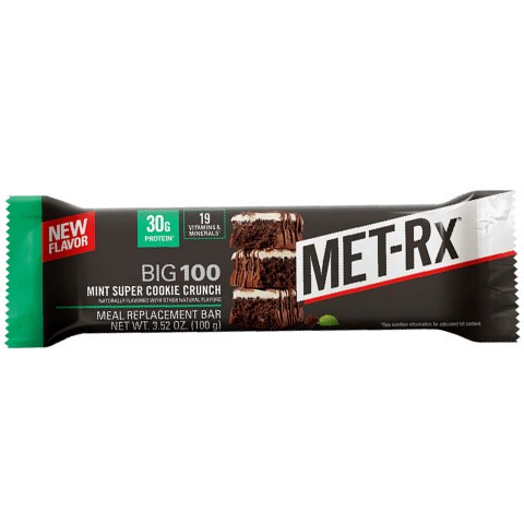 slide 1 of 1, Met-Rx BIG 100 Meal Replacement Bar Mint Super Cookie Crunch, 3.52 oz