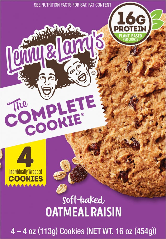 slide 4 of 5, Lenny & Larry's The Complete Cookie, Oatmeal Raisin, 4oz- 4ct, 4 ct