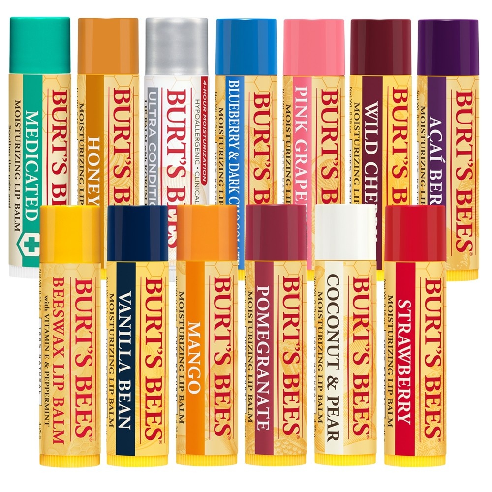 slide 3 of 4, Burt's Bees 100% Natural Moisturizing Lip Balm, Mango Butter with Beeswax & Fruit Extracts - 1 Tube, 0.15 oz