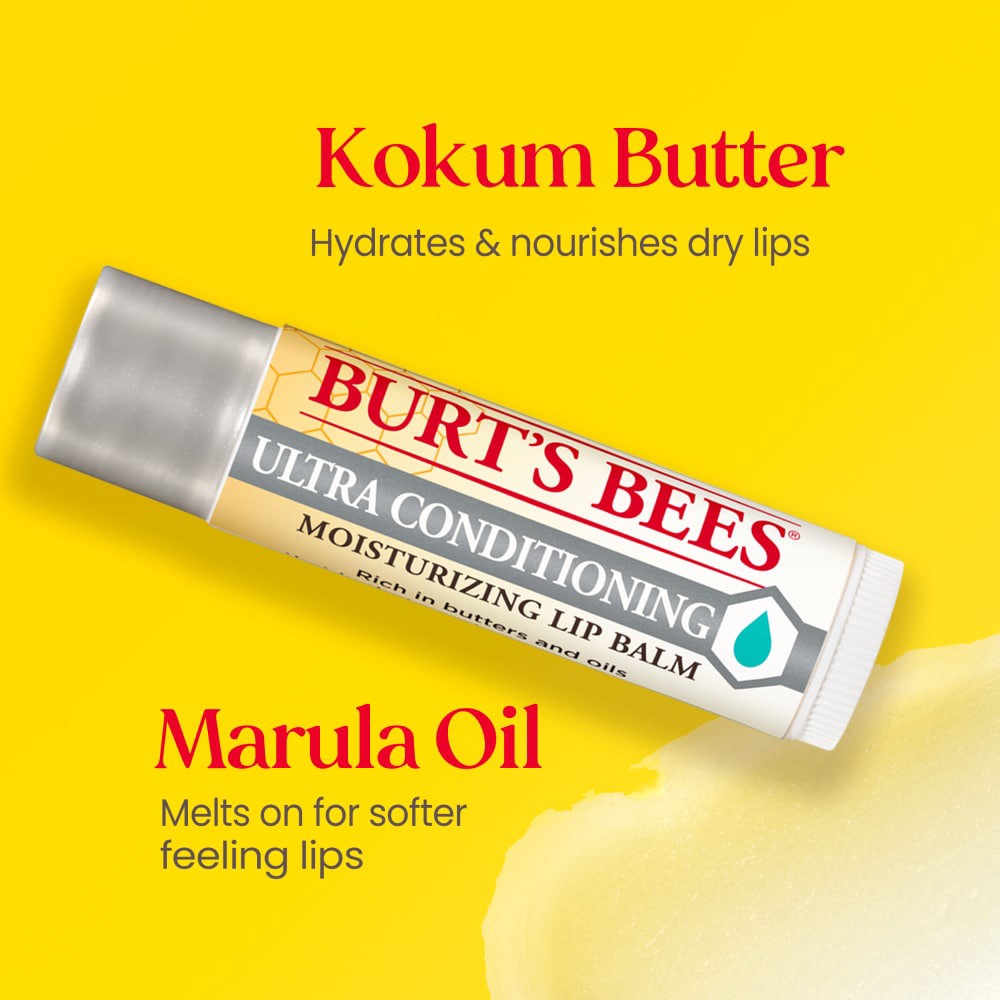 slide 4 of 6, Burt's Bees Ultra Conditioning Lip Balm, 0.15 oz