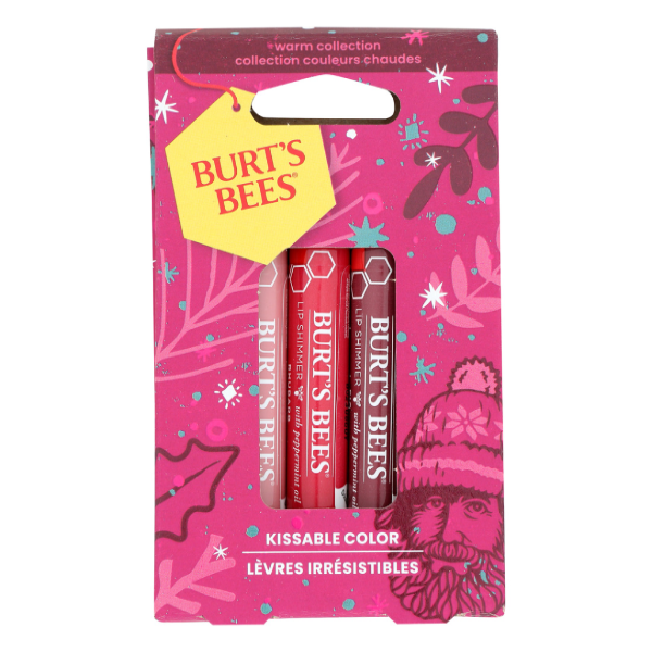 slide 1 of 1, Burts Bees Burt's Bees Kissable Color Holiday Gift Set Warm Collection, 1 ct