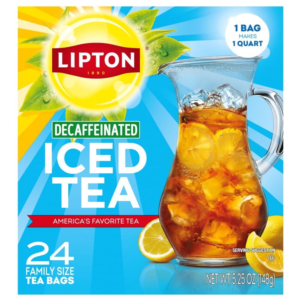 slide 1 of 2, Lipton® Decaf Blacked Iced Tea, 24 ct