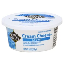 First Street Light Cream Cheese - 8 oz