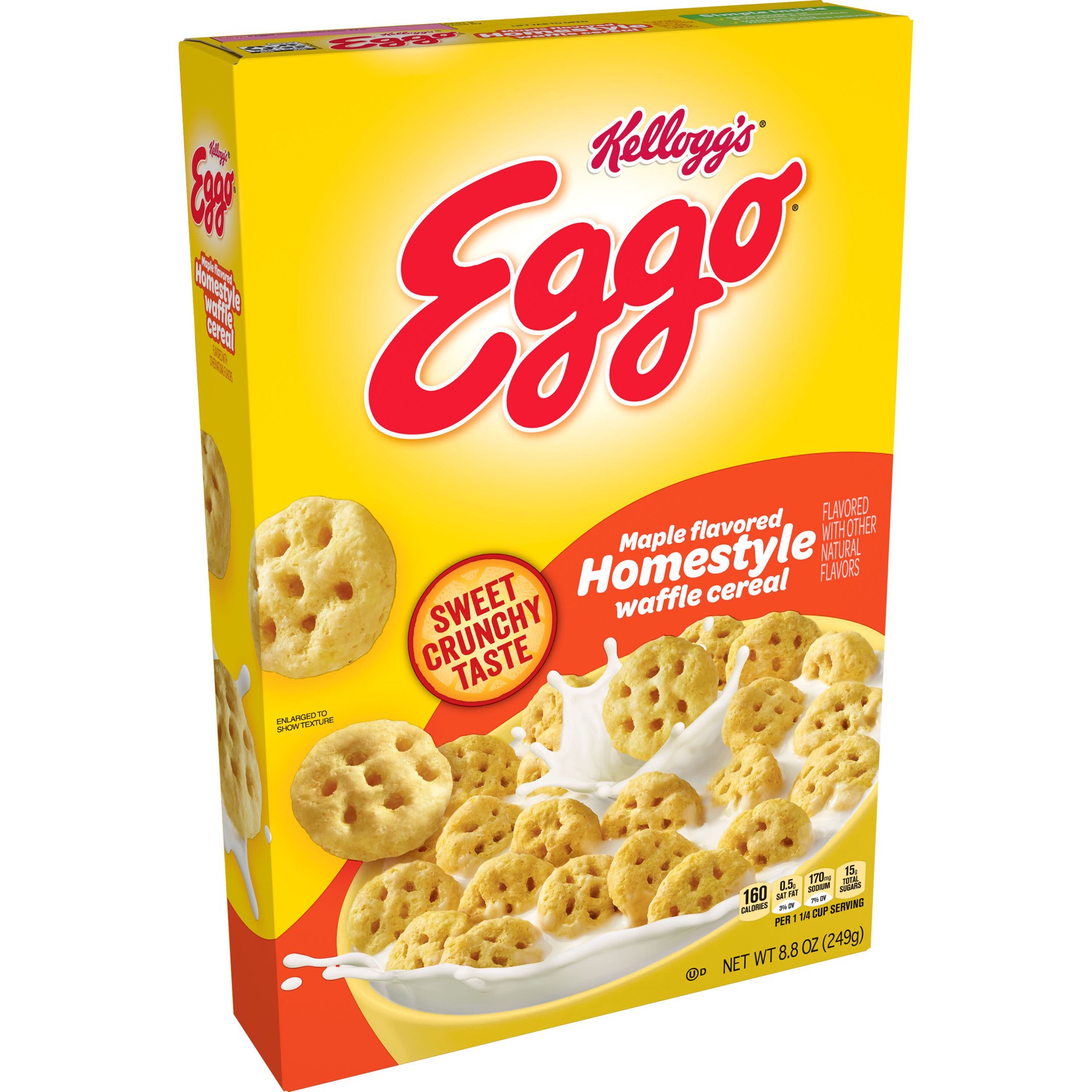 slide 1 of 5, Eggo Kellogg's Eggo, Breakfast Cereal, Maple Flavored Homestyle Waffle, Good Source of 8 Vitamins and Minerals, 8.8oz Box, 8.8 oz