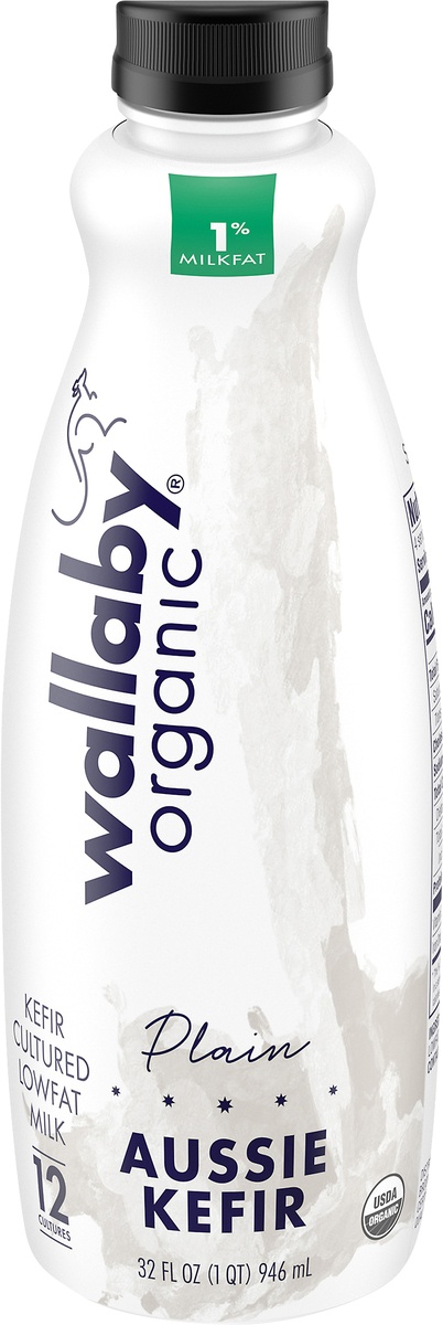 slide 7 of 8, Wallaby Organic Low Fat Kefir Plain Yogurt Drink, 32 fl oz
