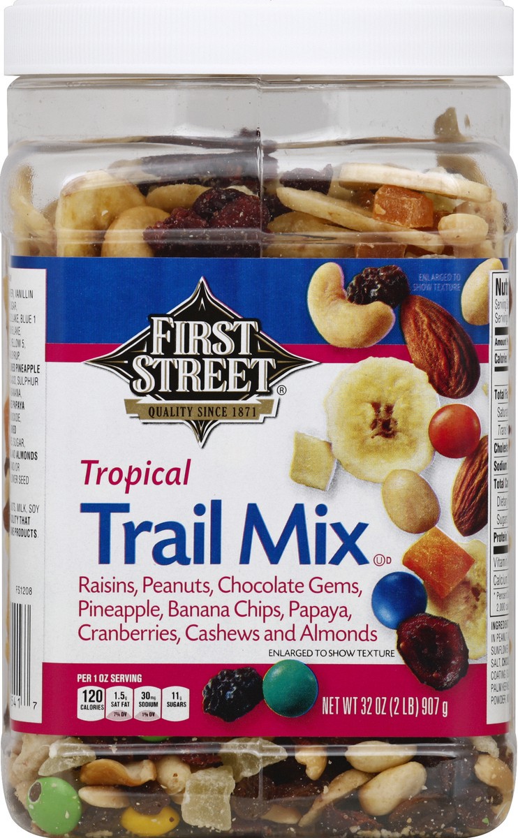 slide 3 of 6, First Street Tropical Trail Mix, 32 oz