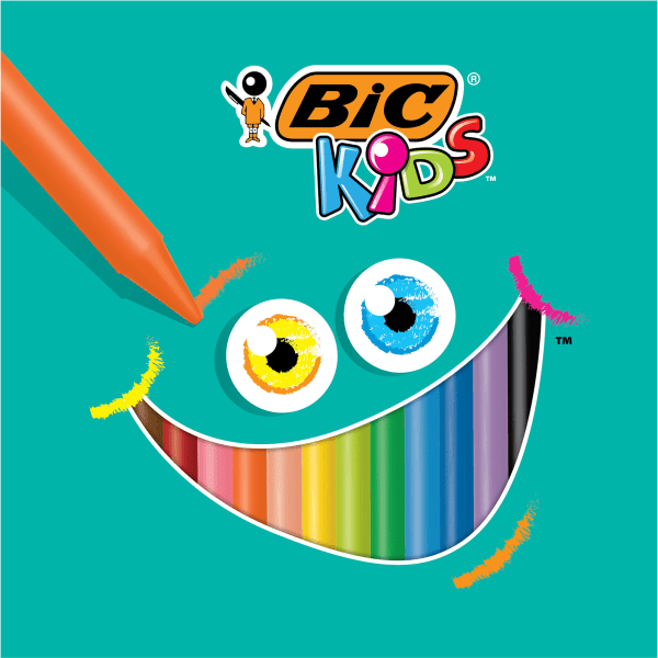slide 6 of 6, Bic Kids Coloring Crayons, Assorted Colors, Pack Of 24 Crayons, 24 ct