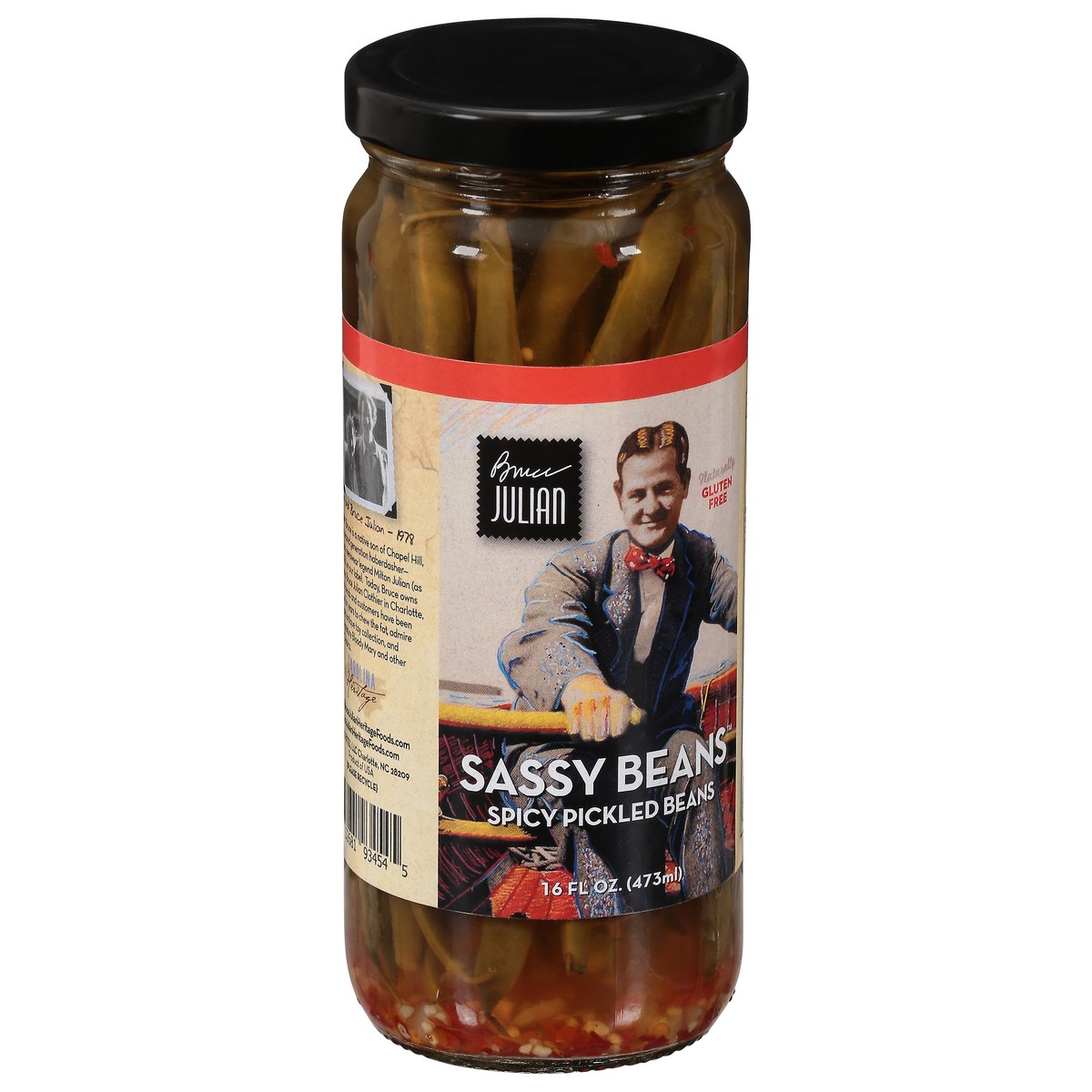 slide 9 of 9, Bruce Julian Sassy Beans Gluten Free Spicy Pickled Beans 16 fl oz, 16 oz