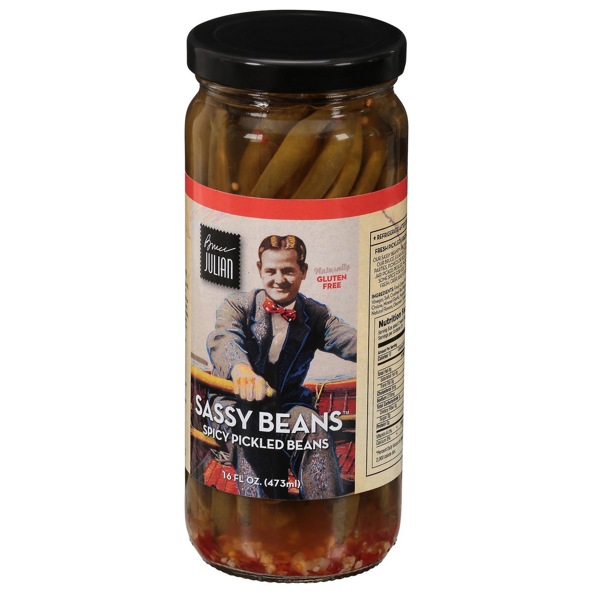 slide 2 of 9, Bruce Julian Sassy Beans Gluten Free Spicy Pickled Beans 16 fl oz, 16 oz