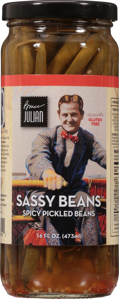 slide 5 of 9, Bruce Julian Sassy Beans Gluten Free Spicy Pickled Beans 16 fl oz, 16 oz