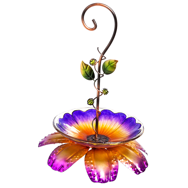 slide 1 of 1, Evergreen Purple Floral Vine Bird Feeder, 1 ct