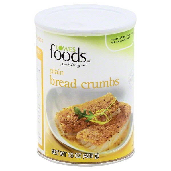 slide 1 of 1, Lowes Foods Bread Crumbs Plain, 15 oz