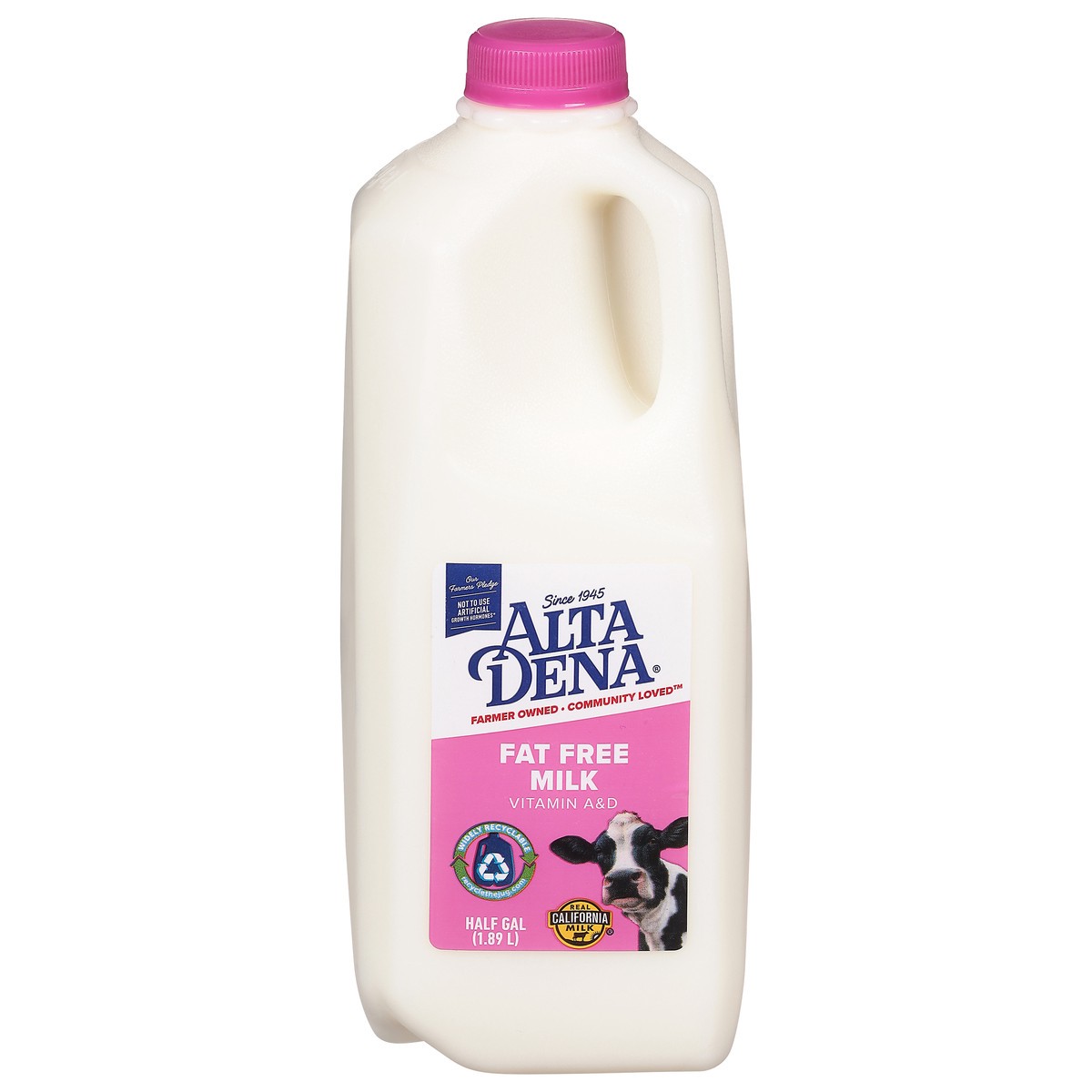 slide 3 of 13, Alta Dena Fat Free Milk Half Gallon, 1/2 gal