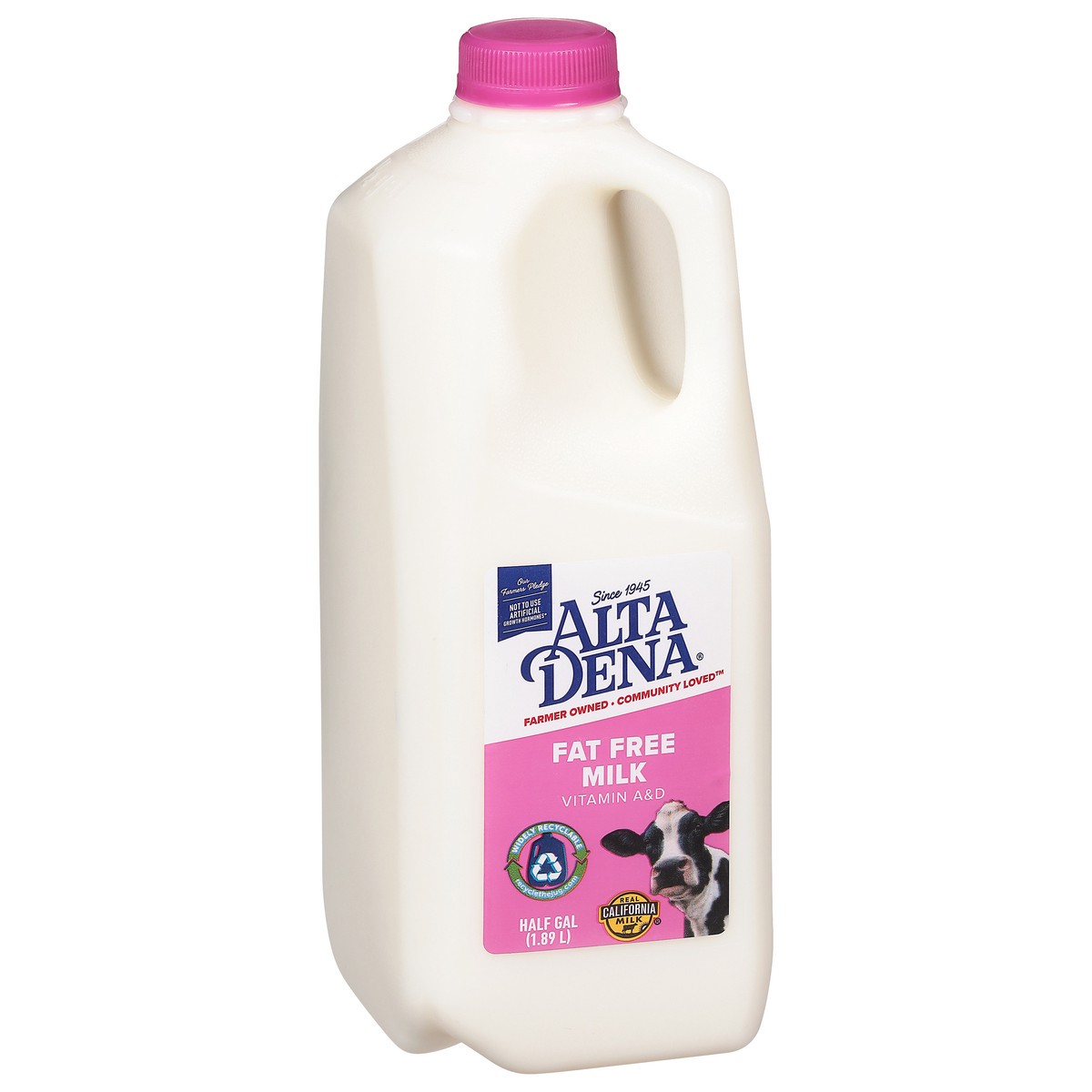 slide 8 of 13, Alta Dena Fat Free Milk Half Gallon, 1/2 gal