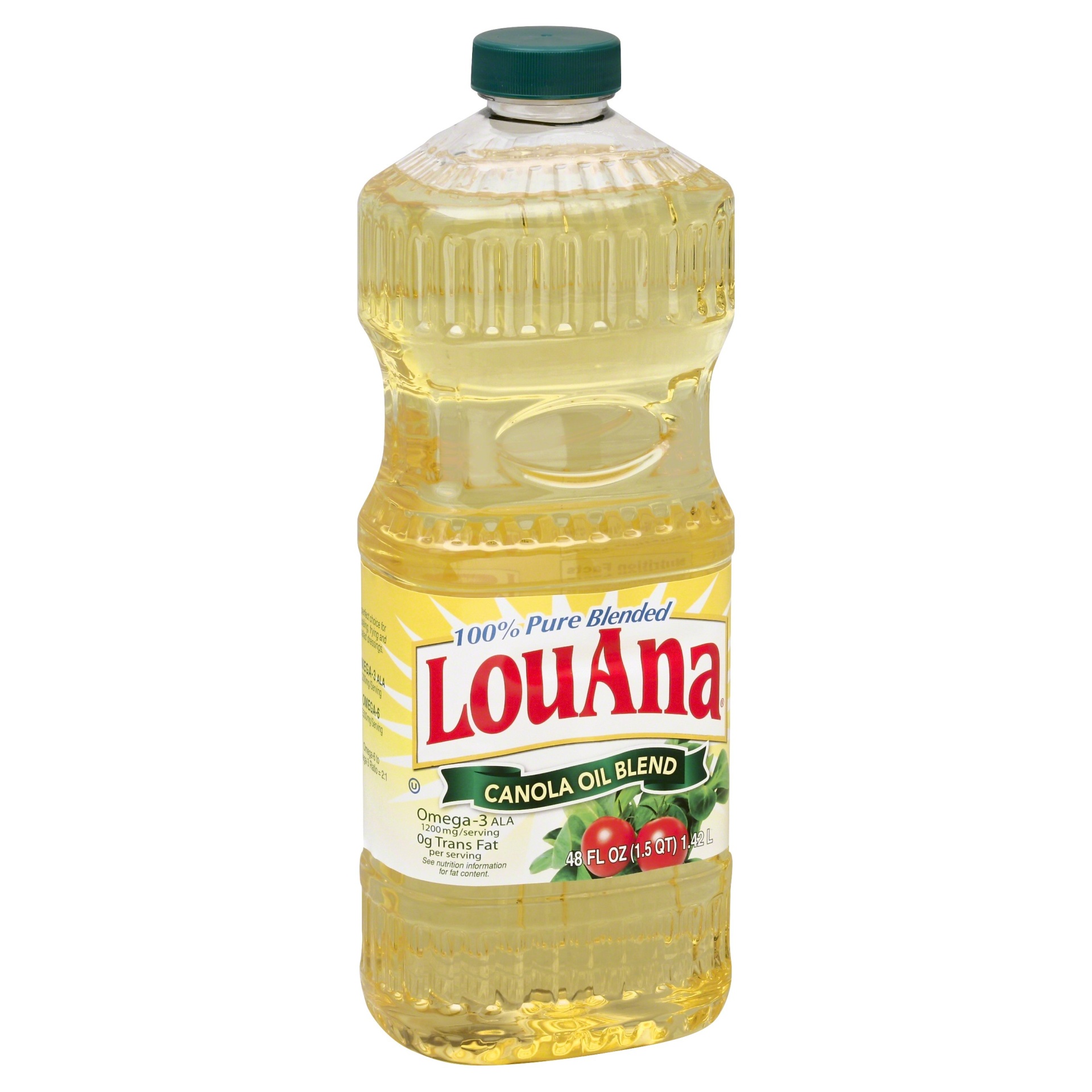 slide 1 of 8, LouAna Canola Oil Blend 48 oz, 48 oz