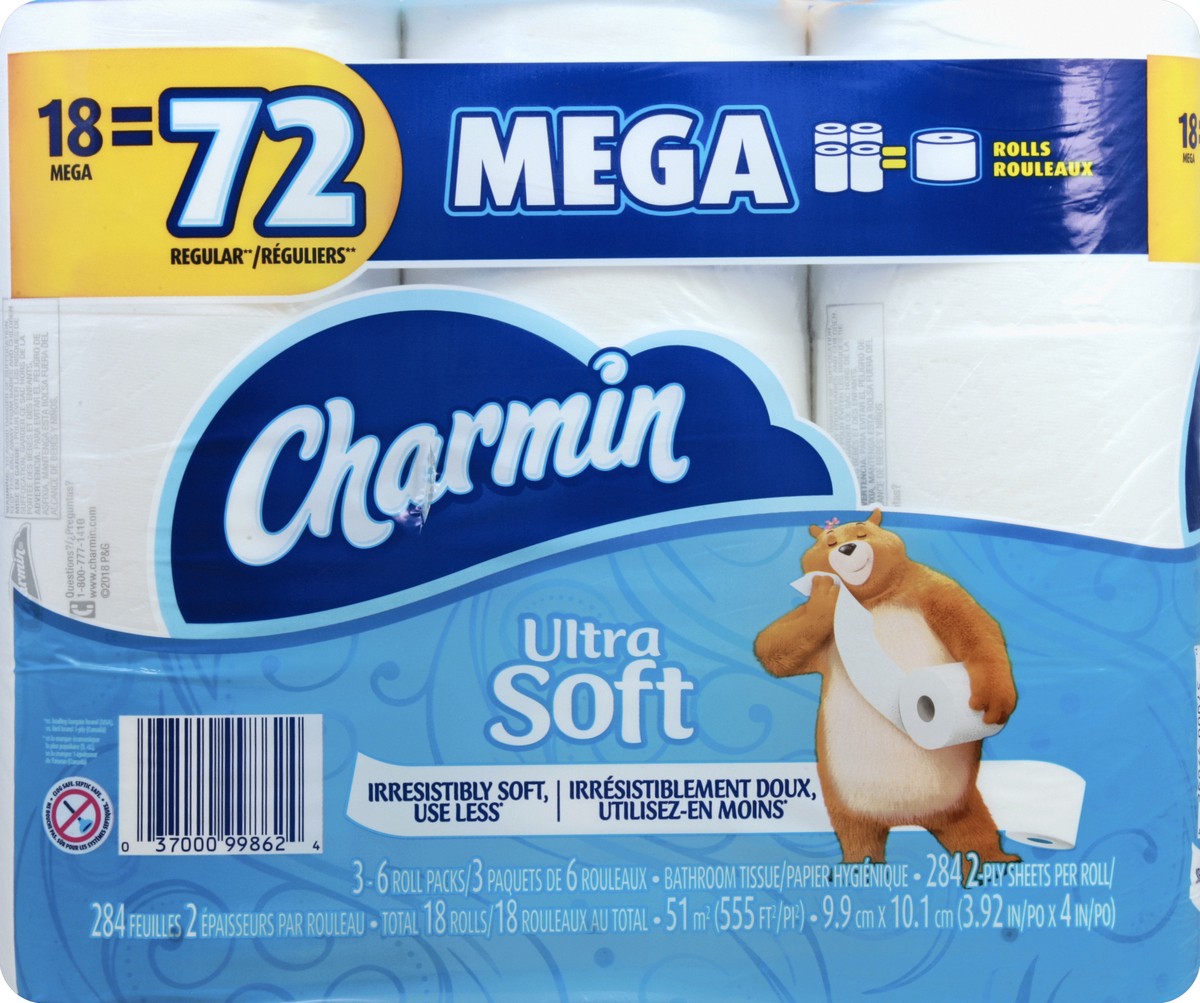 slide 1 of 5, Charmin Bathroom Tissue 3 ea, 3 ct