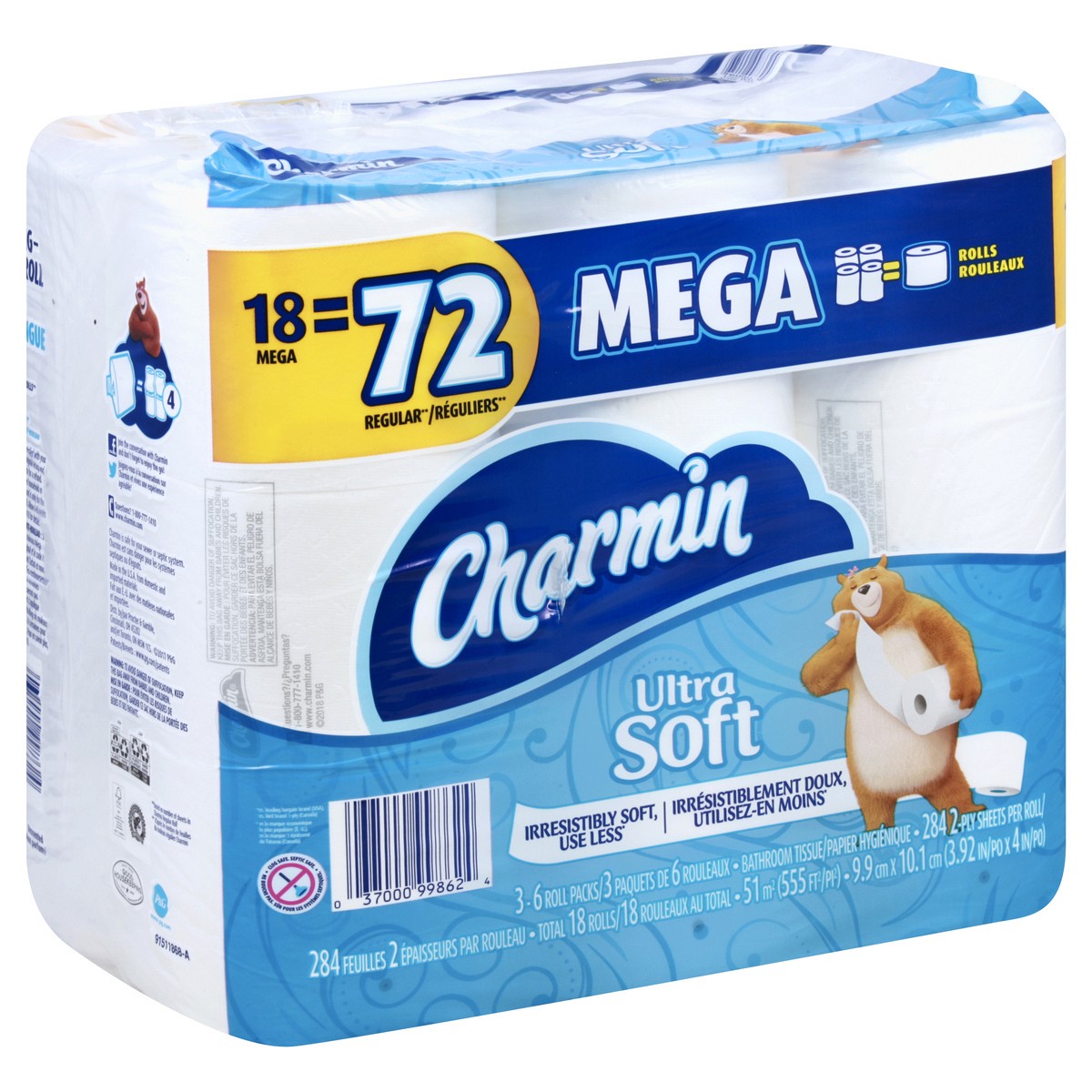 slide 2 of 5, Charmin Bathroom Tissue 3 ea, 3 ct